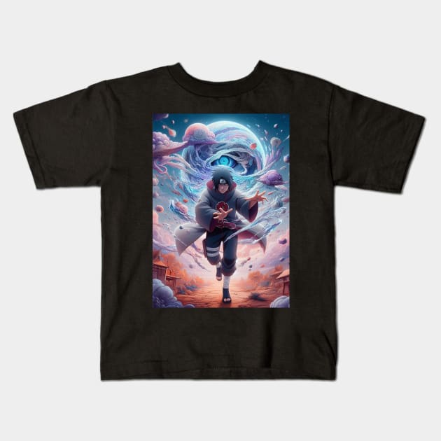 Itachi casting genjutsu 4th edition Kids T-Shirt by Cuddle : Prints & Designs